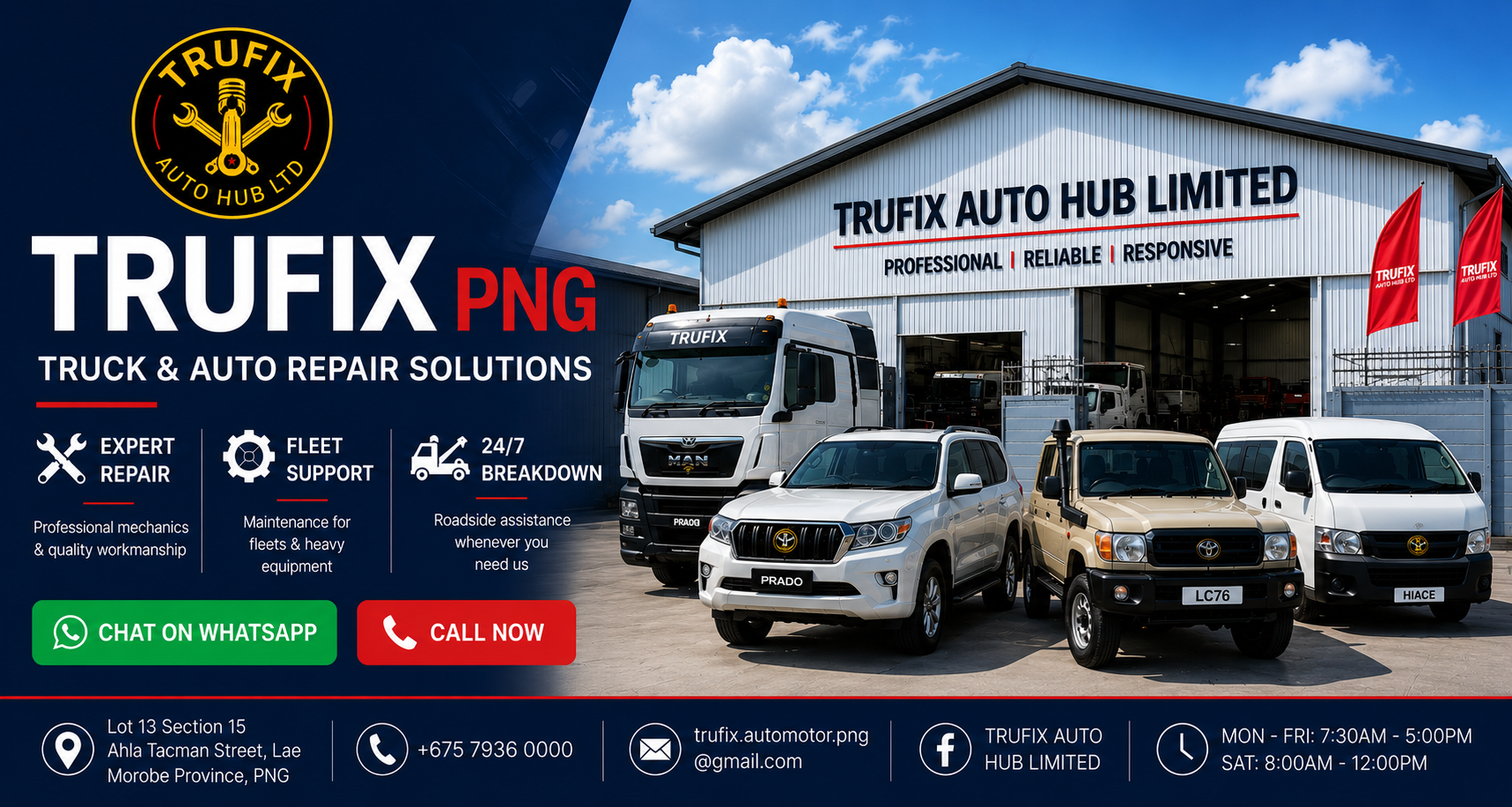 TRUFIX PNG Truck and Auto Repair Banner